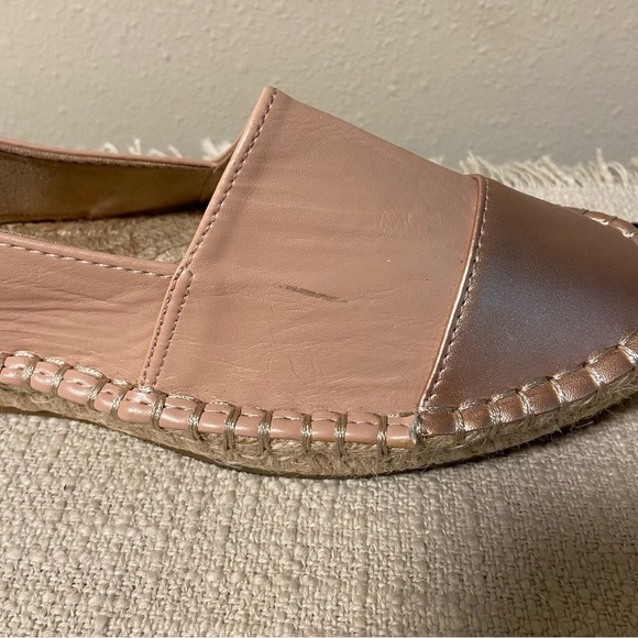 ASOS DESIGN / Pink & Rose Gold Joy Toe-Cap Espadrilles Size 10 - Picture 9 of 9